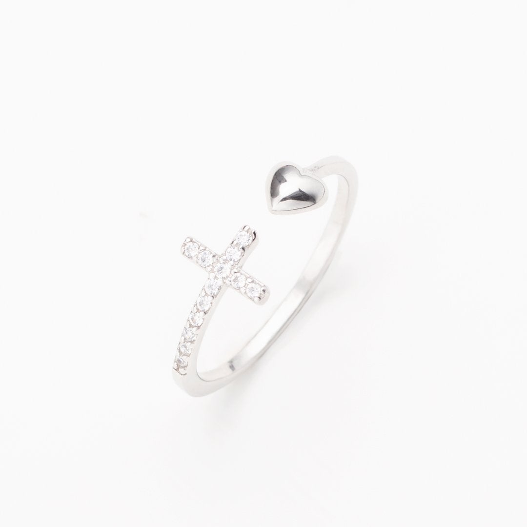 Un Bout de Mon Cœur est au Ciel - Bague en Argent 925