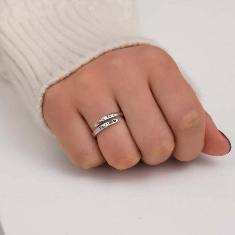 Je suis Forte - Bague en Argent 925