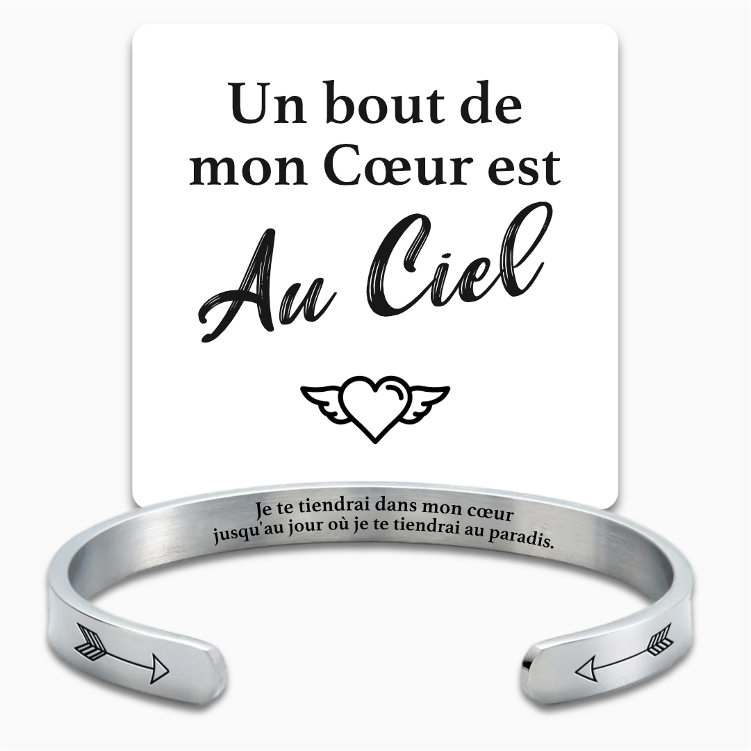 Je te tiendrai au paradis - Bracelet Message d'Amour