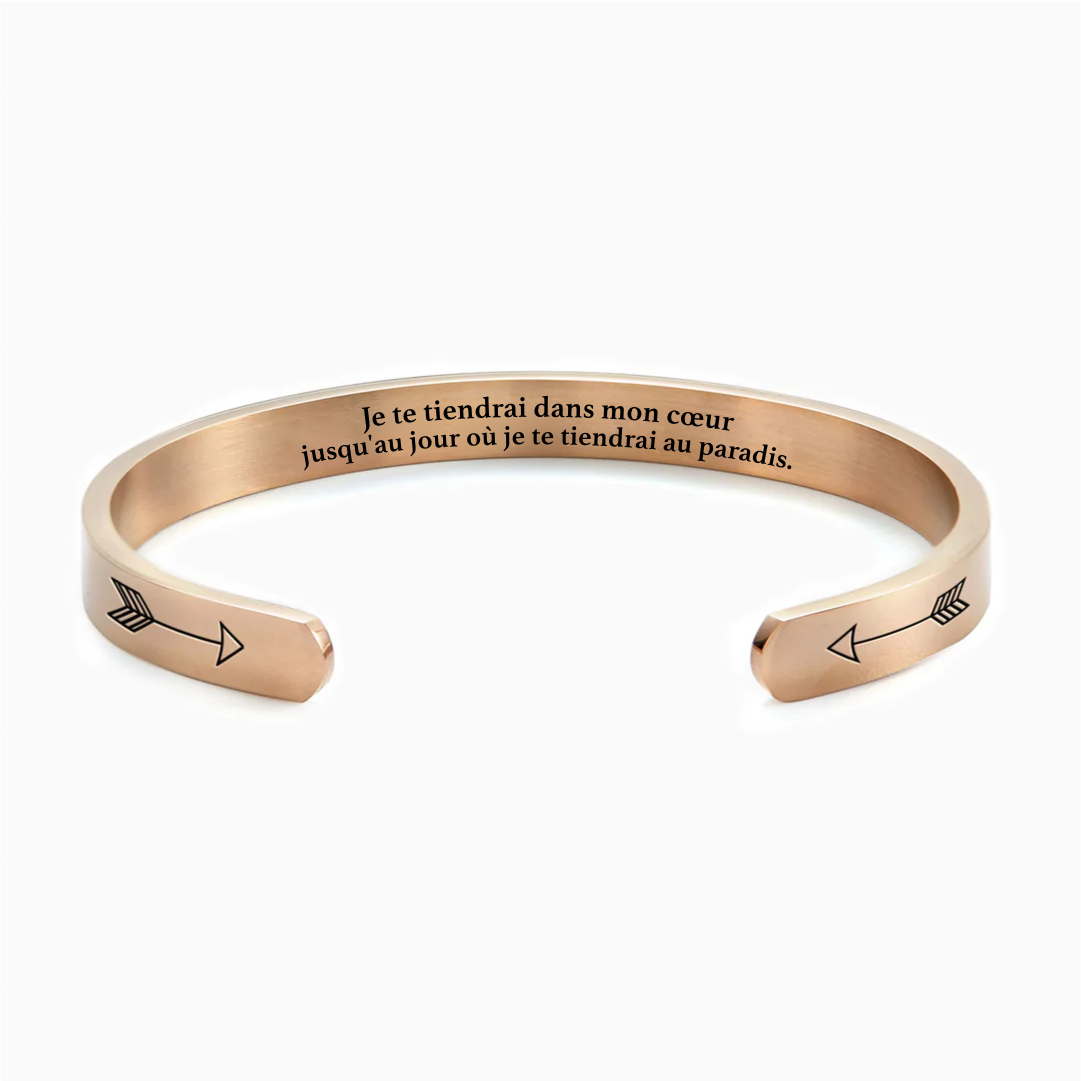 Je te tiendrai au paradis - Bracelet Message d'Amour
