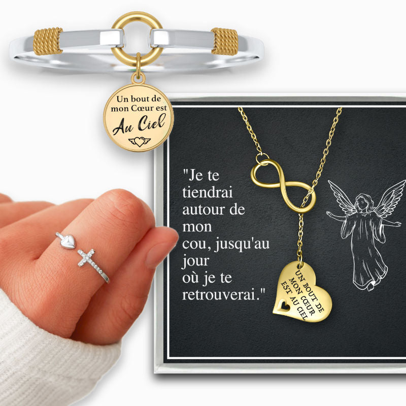Bracelet Médaillon - Un bout de mon cœur est au ciel