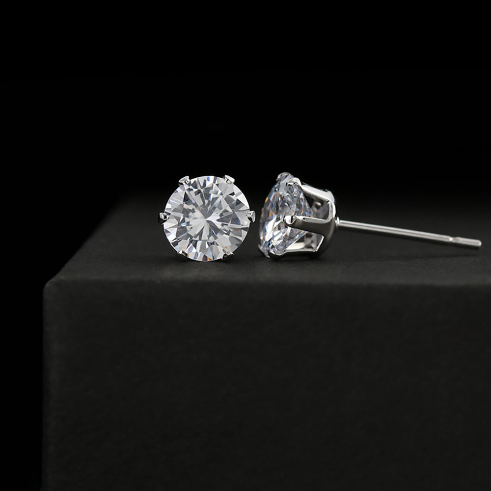 Boucles d'oreilles Amour Intemporel - Finition Or Blanc 14K