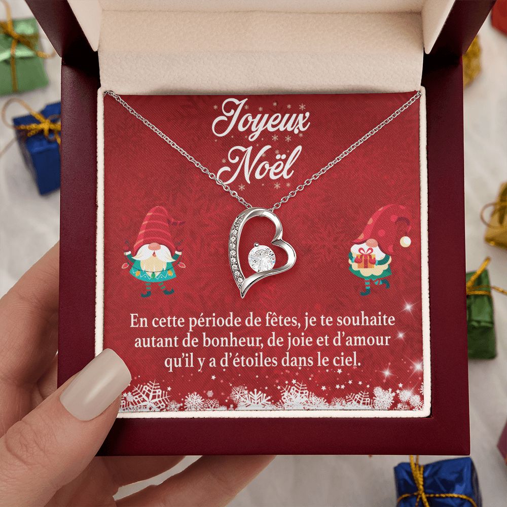 Collier Cœur - Joyeux Noël