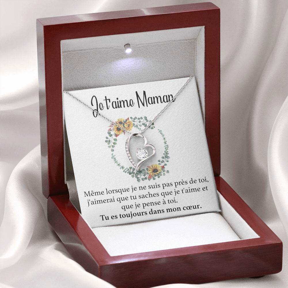Collier Je t'aime Maman - Collier Amour Eternel