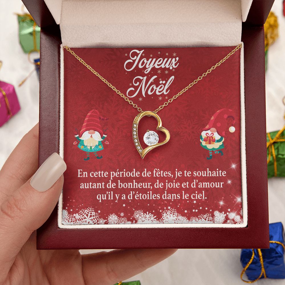 Collier Cœur - Joyeux Noël