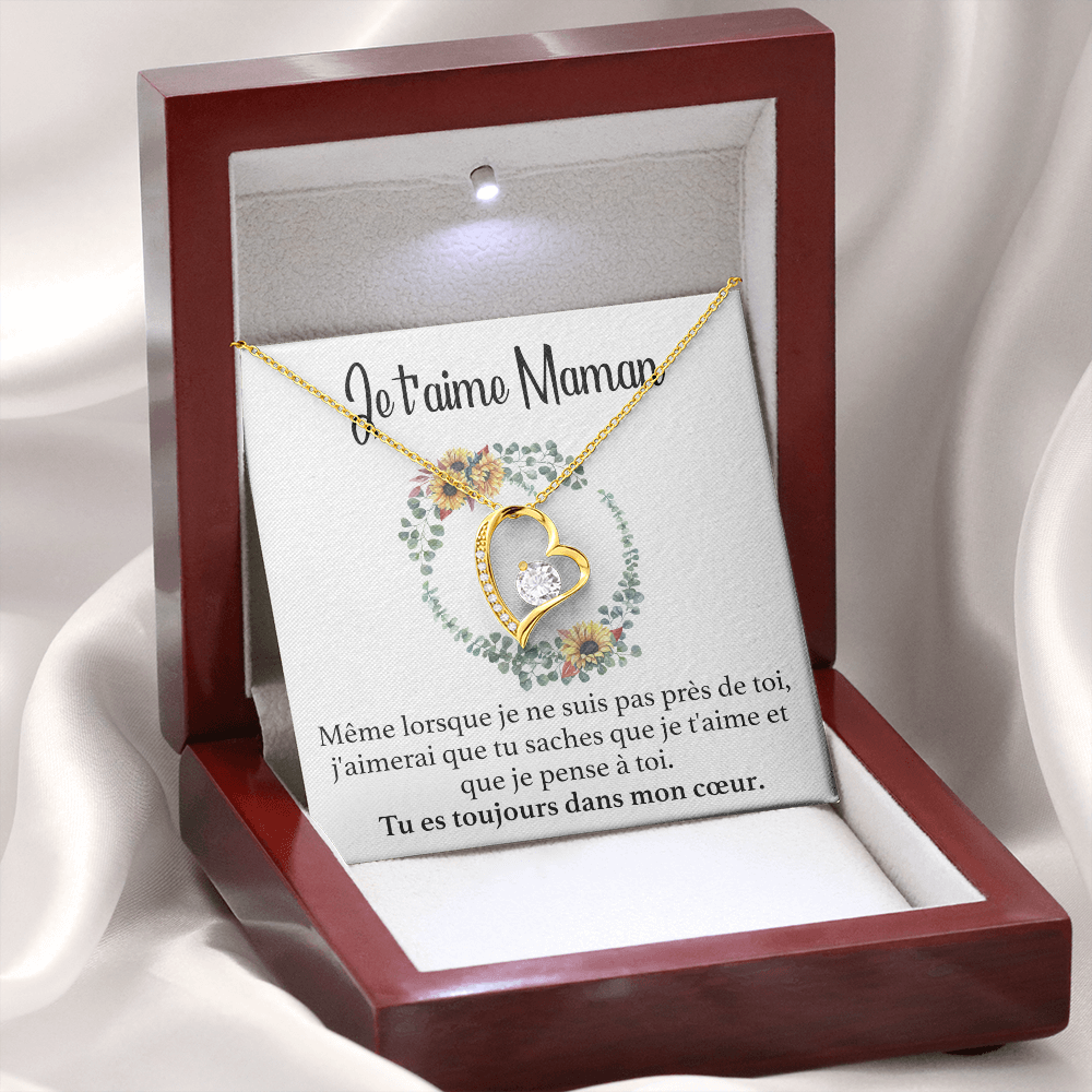 Collier Je t'aime Maman - Collier Amour Eternel