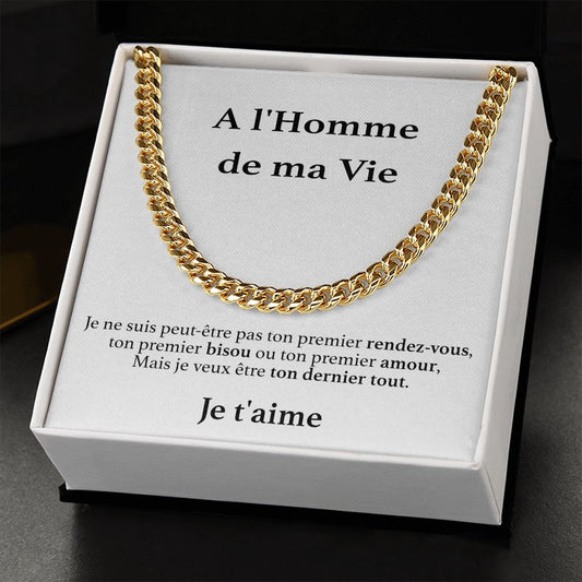 A l'Homme de ma Vie - Collier Je t'aime pour toujours