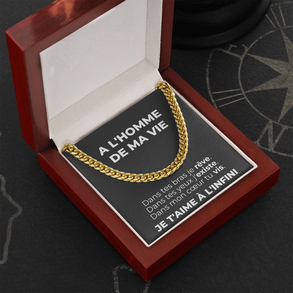 A l'Homme de ma Vie - Collier Amour Infini