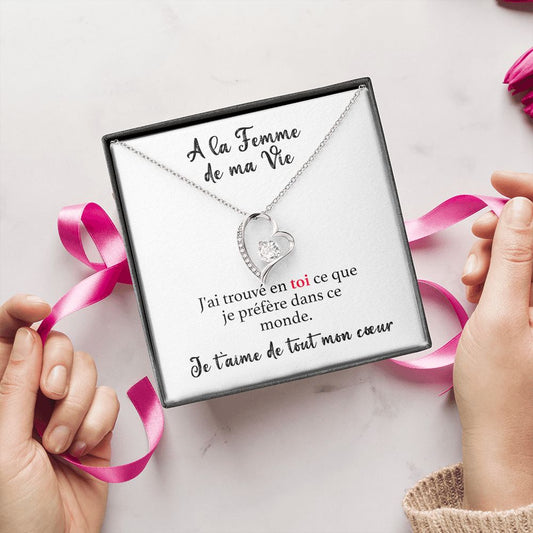 A la Femme de ma Vie - Collier Tu es mon Monde