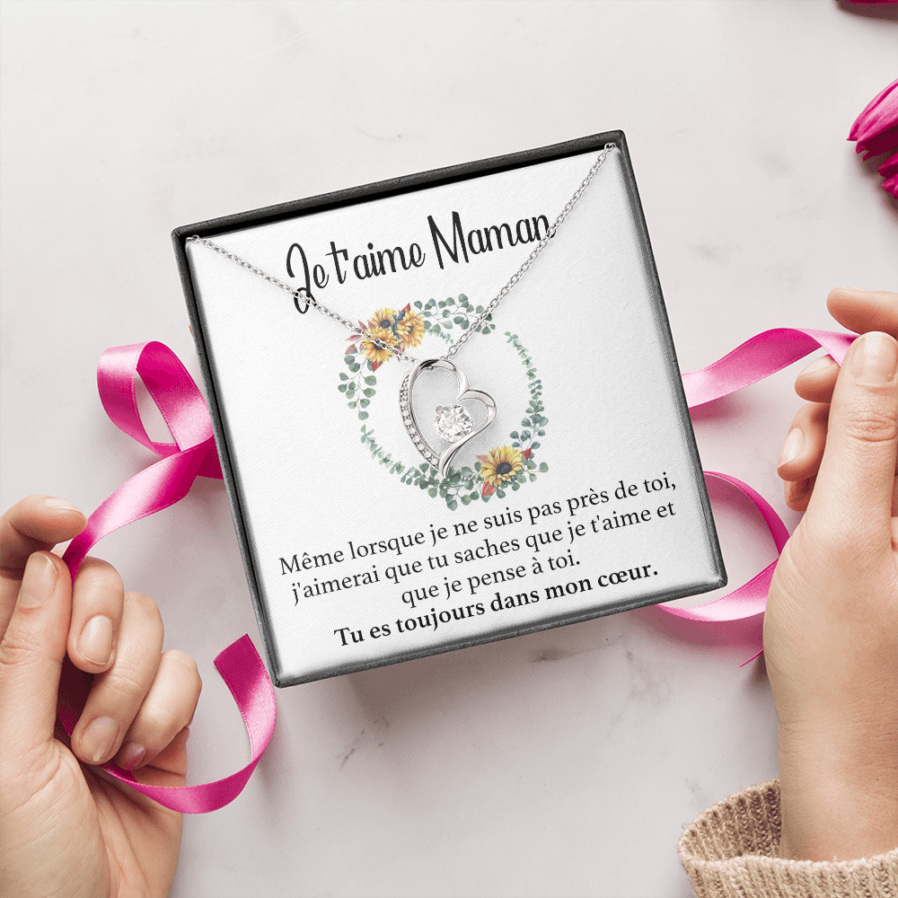 Collier Je t'aime Maman - Collier Amour Eternel