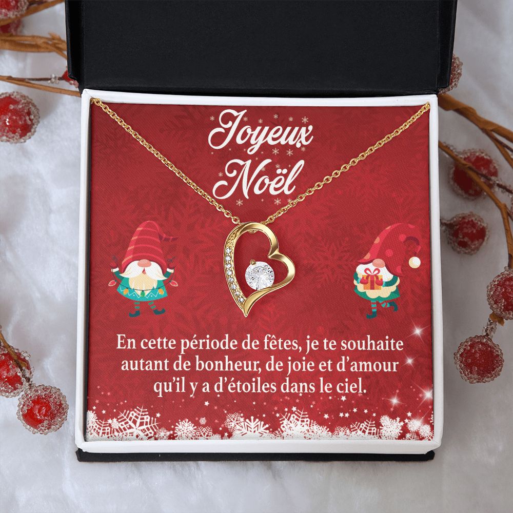 Collier Cœur - Joyeux Noël