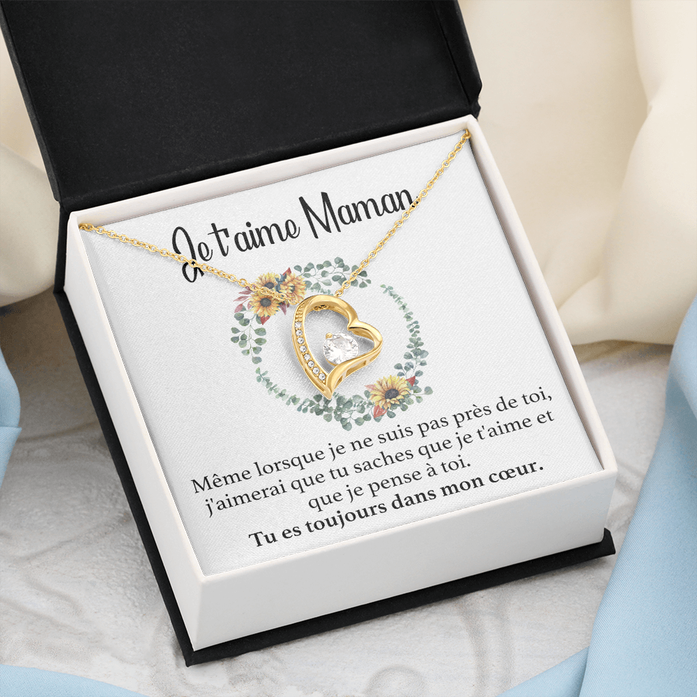 Collier Je t'aime Maman - Collier Amour Eternel