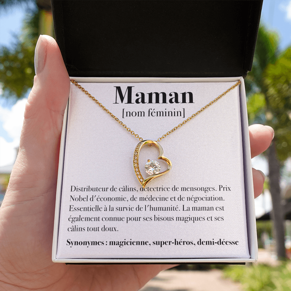 Maman Définition - Collier Amour Eternel