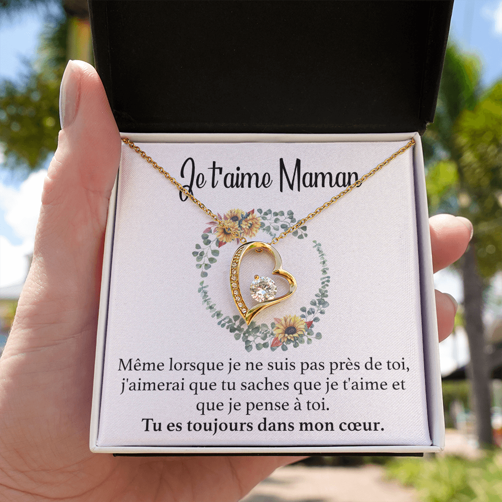 Collier Je t'aime Maman - Collier Amour Eternel