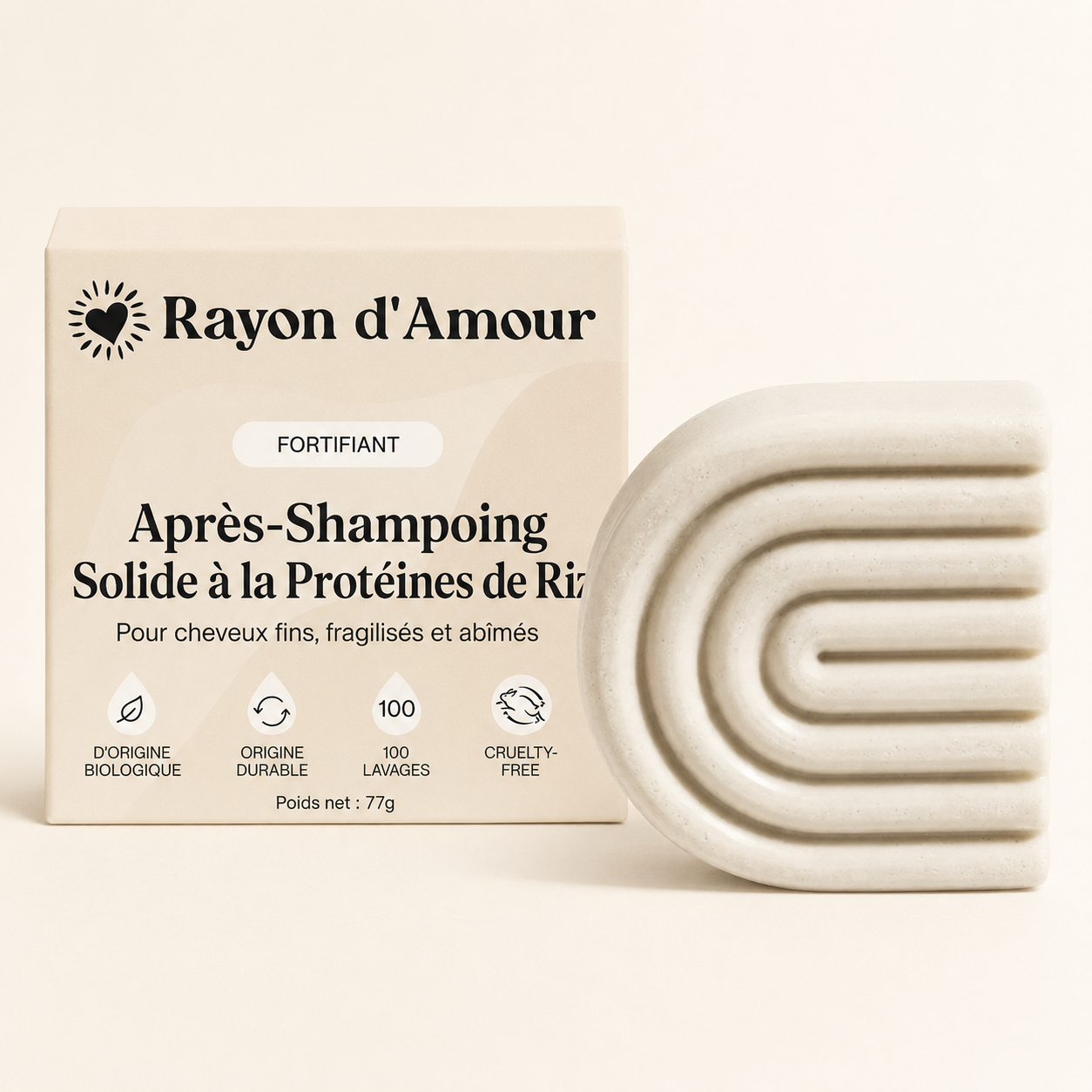 Après-Shampoing Solide Douceur, Protéines de Riz