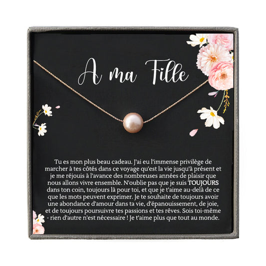 Collier A ma Fille - Tu es mon plus beau cadeau