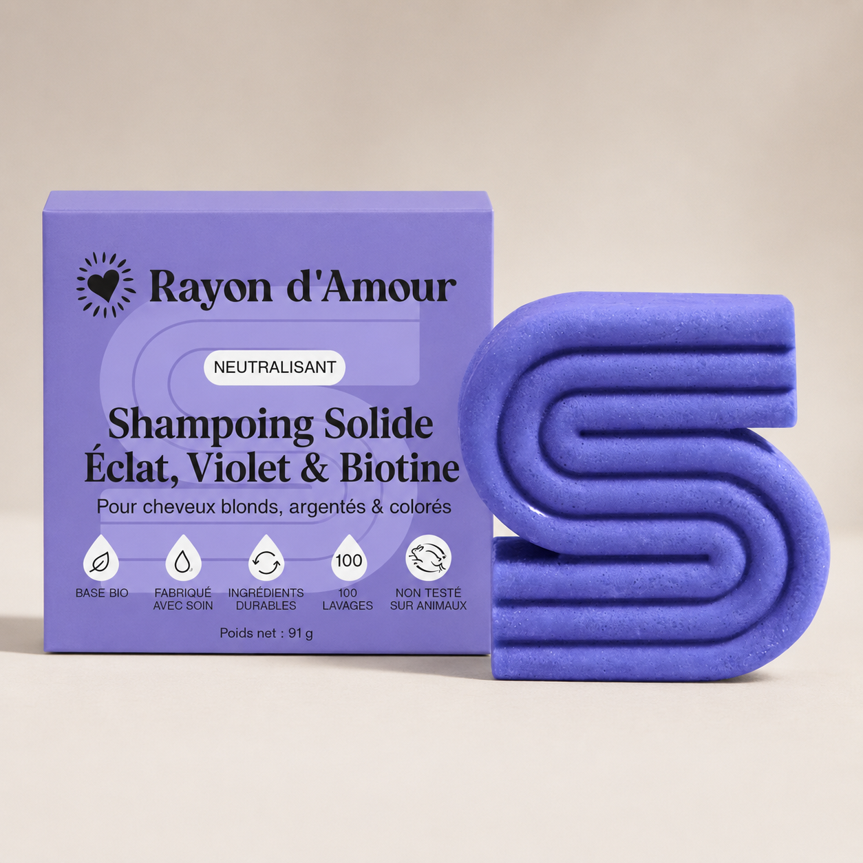 Shampoing Solide Éclat, Violet & Biotine