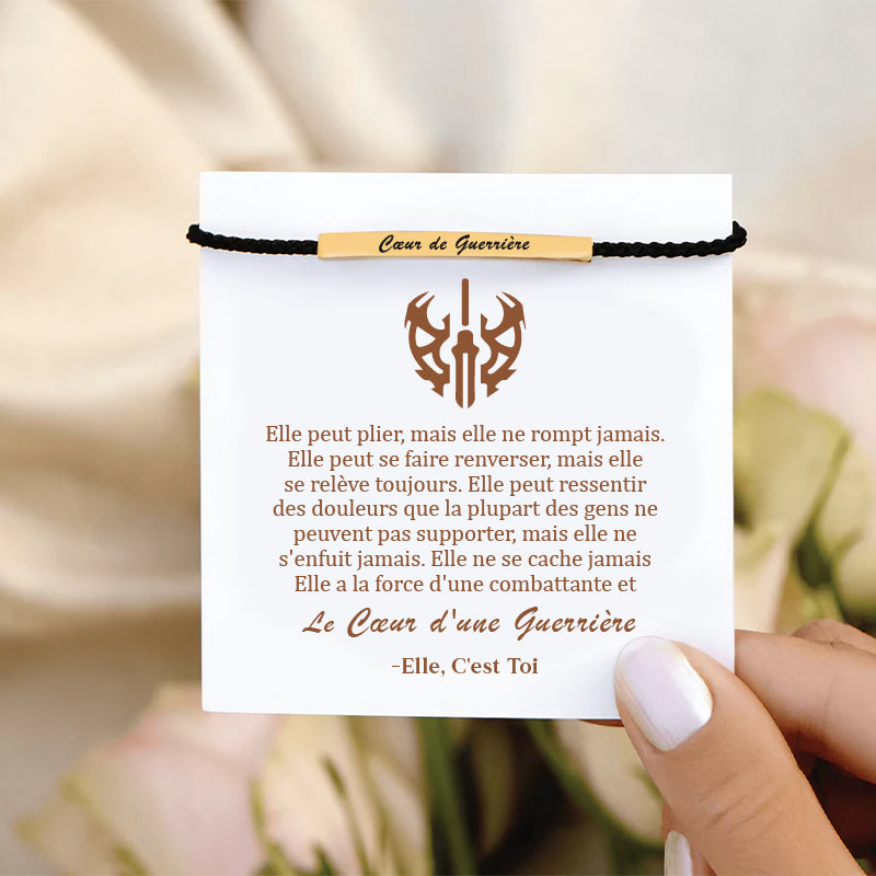 Cœur de Guerrière - Bracelet Motivationnel