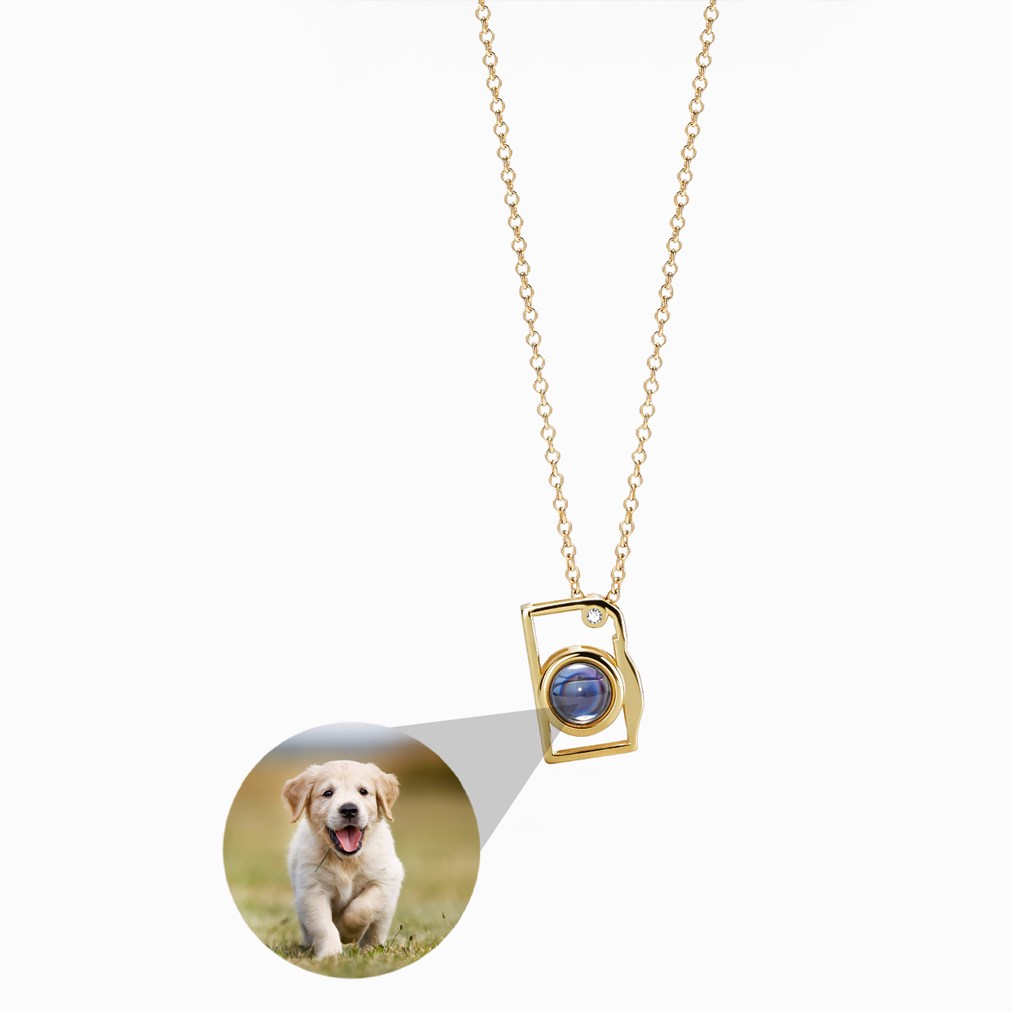 Collier Appareil Photo avec Photo Personnalisée