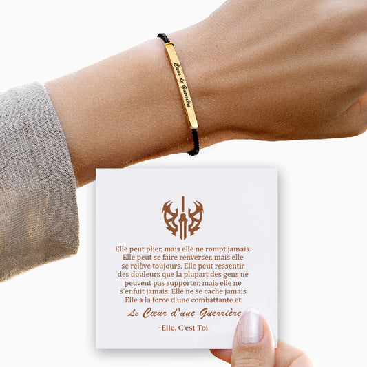 Cœur de Guerrière - Bracelet Motivationnel