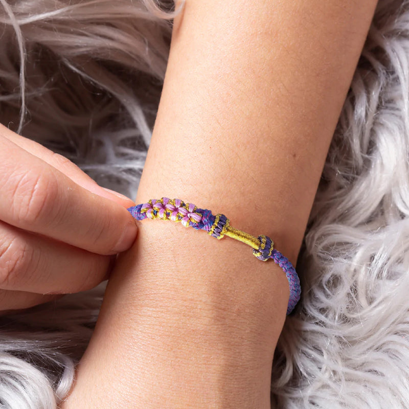 Bracelet à Nœud Fleurs de Pêcher