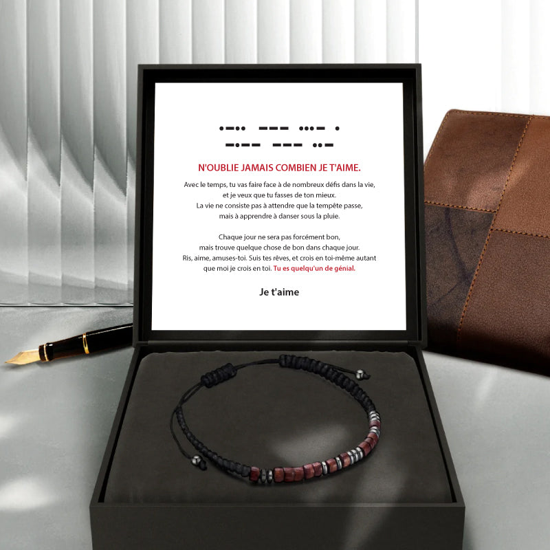Je t'aime - Bracelet Code Morse