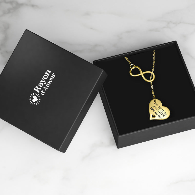 Mon Fils - Un Bout de mon Cœur est au Ciel - Collier Infinity