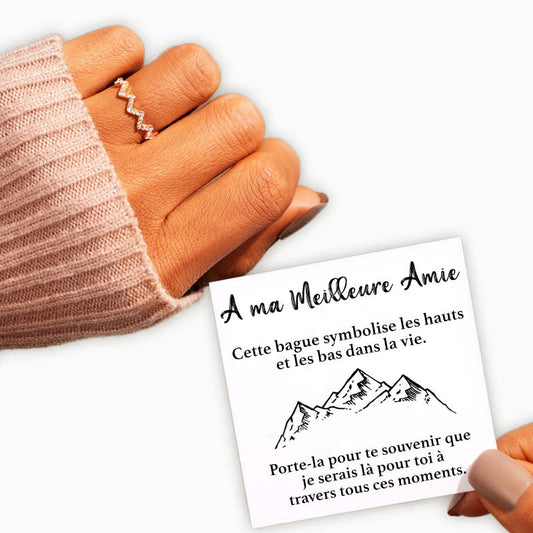 A ma Meilleure Amie - Je serais avec toi - Bague en Argent 925