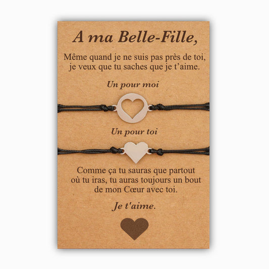 A ma Belle-Fille - Bracelets Cœur