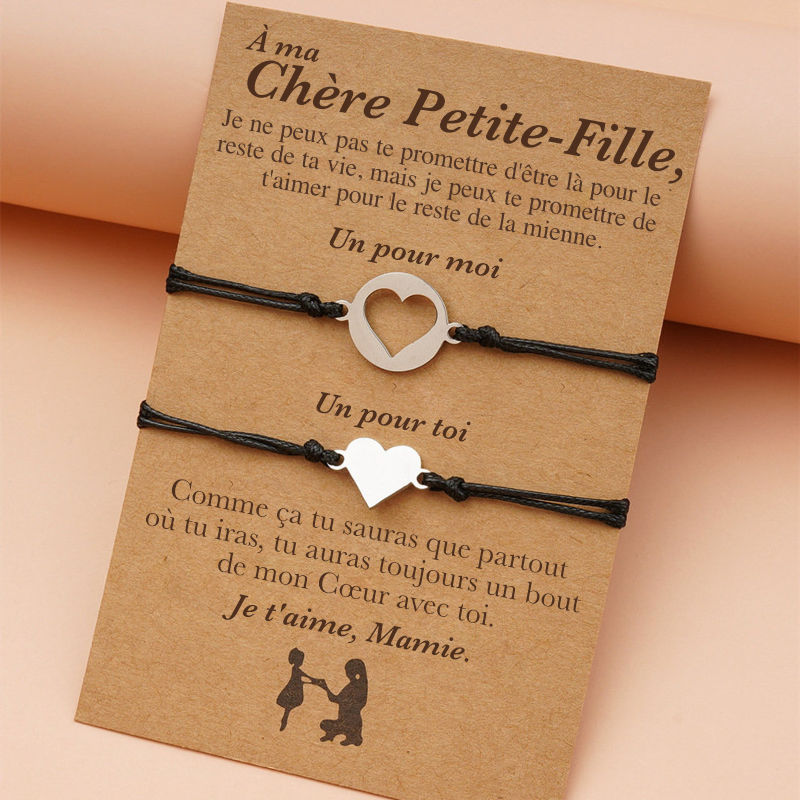 A ma Petite-Fille - Bracelets Cœur