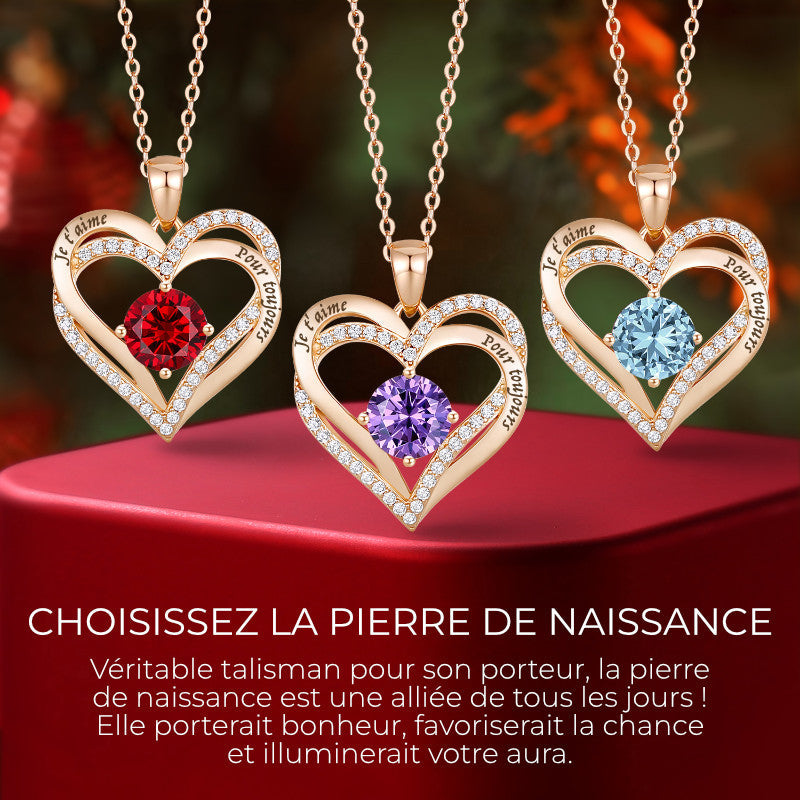 A ma Maman - Je t'aime pour toujours - Collier en Argent 925