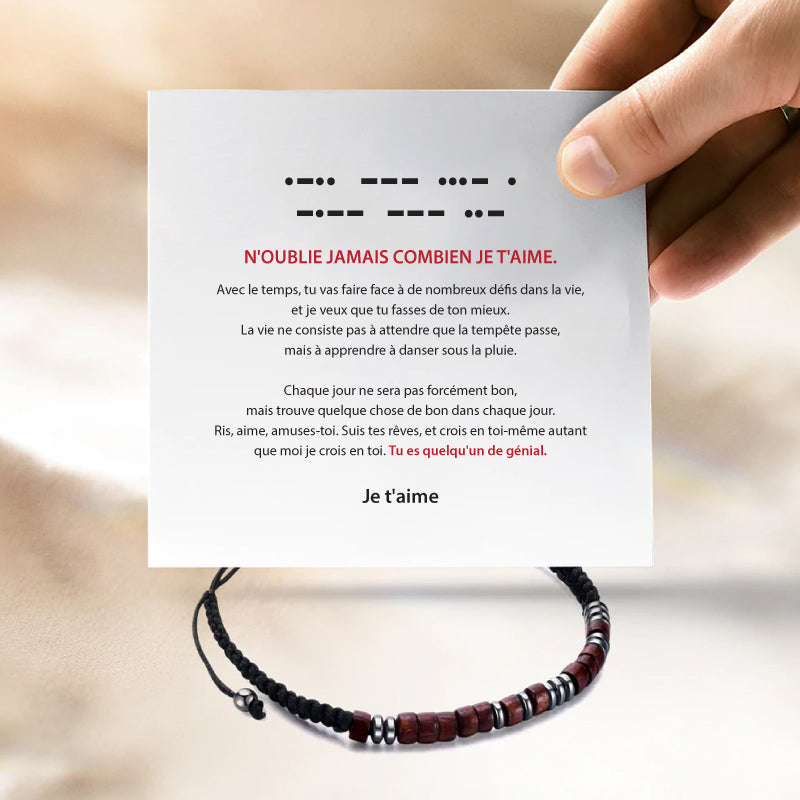 Je t'aime - Bracelet Code Morse