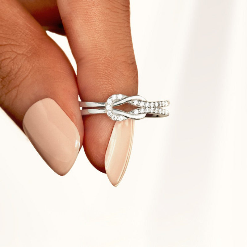 A ma Fille - Bague Nœud Plat