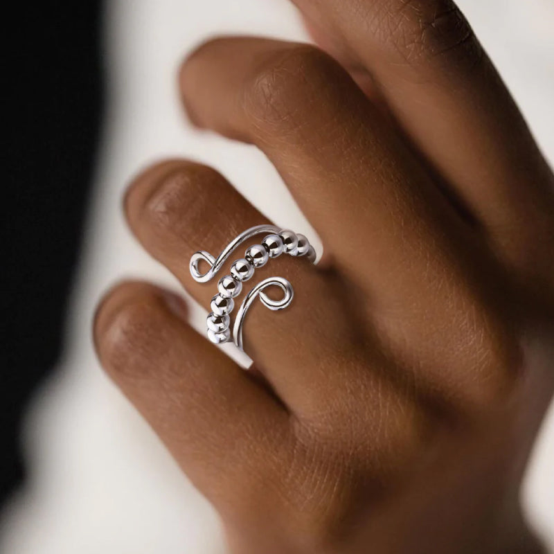 Bague Fidget Anti-Anxiété en Argent 925