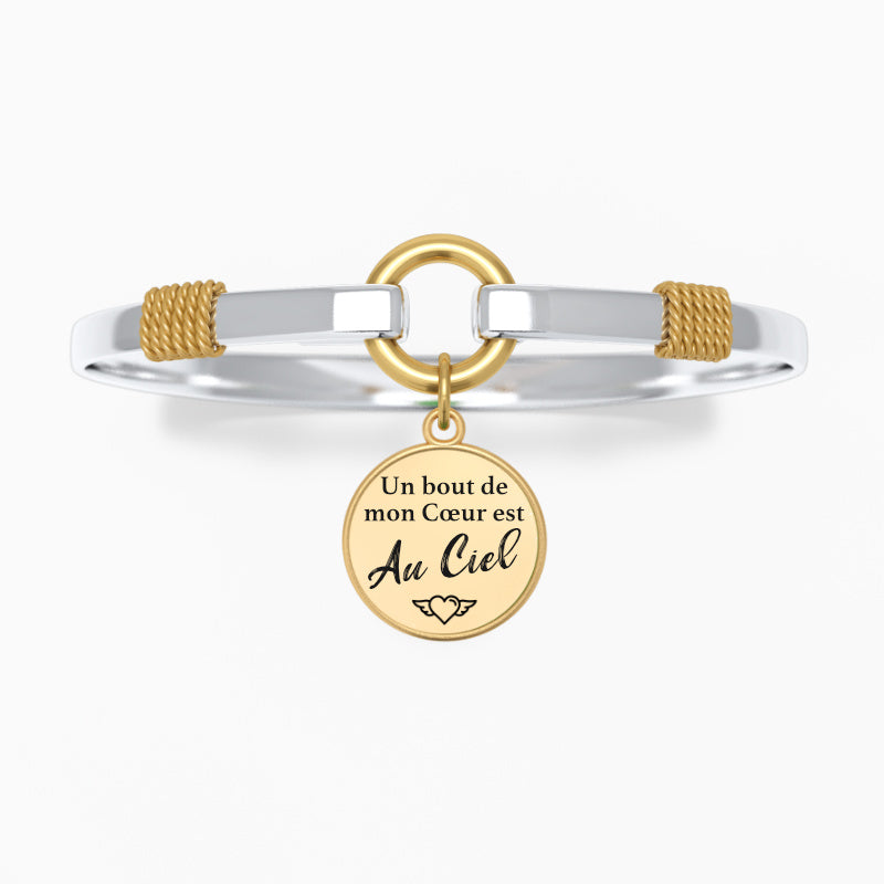 Bracelet Médaillon - Un bout de mon cœur est au ciel
