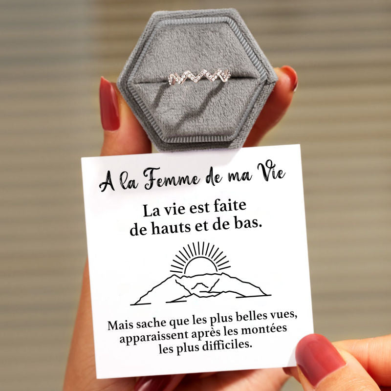 A la Femme de ma Vie - Sois forte - Bague en Argent 925