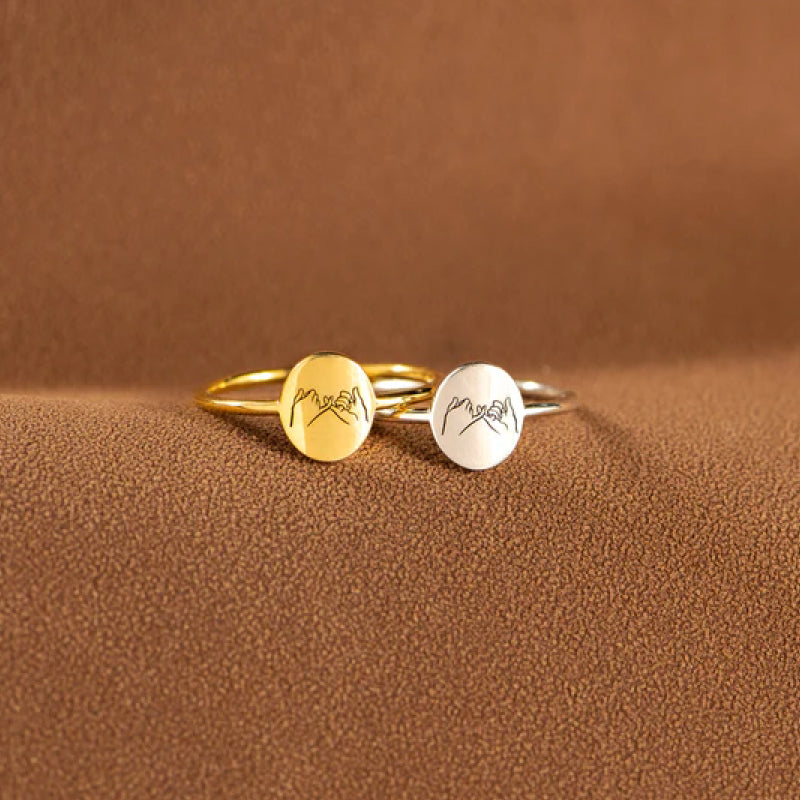 Je serai toujours là pour toi - Bague Promesse de Petit Doigt