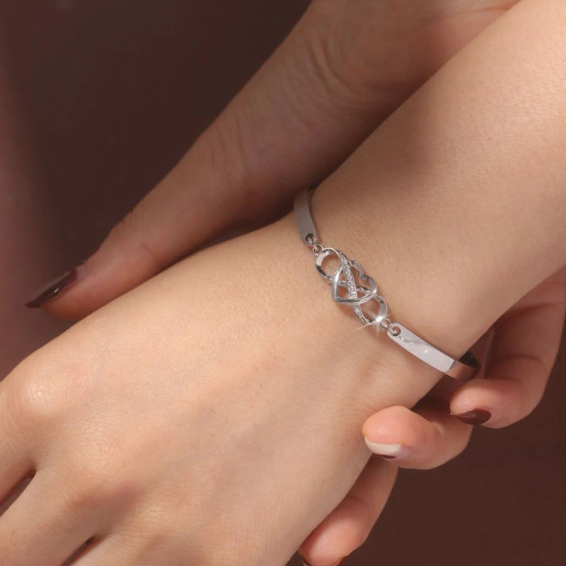 A ma Belle-Fille - Bracelet Coeurs Infinity