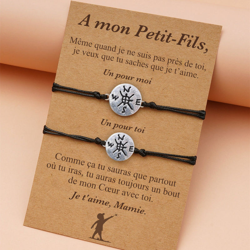 A mon Petit-Fils  - Bracelets Boussole