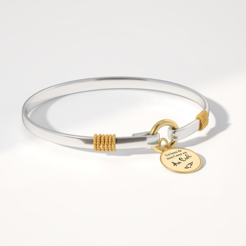 Bracelet Médaillon - Un bout de mon cœur est au ciel