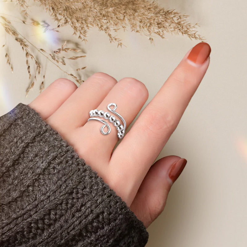 Bague Fidget Anti-Anxiété en Argent 925