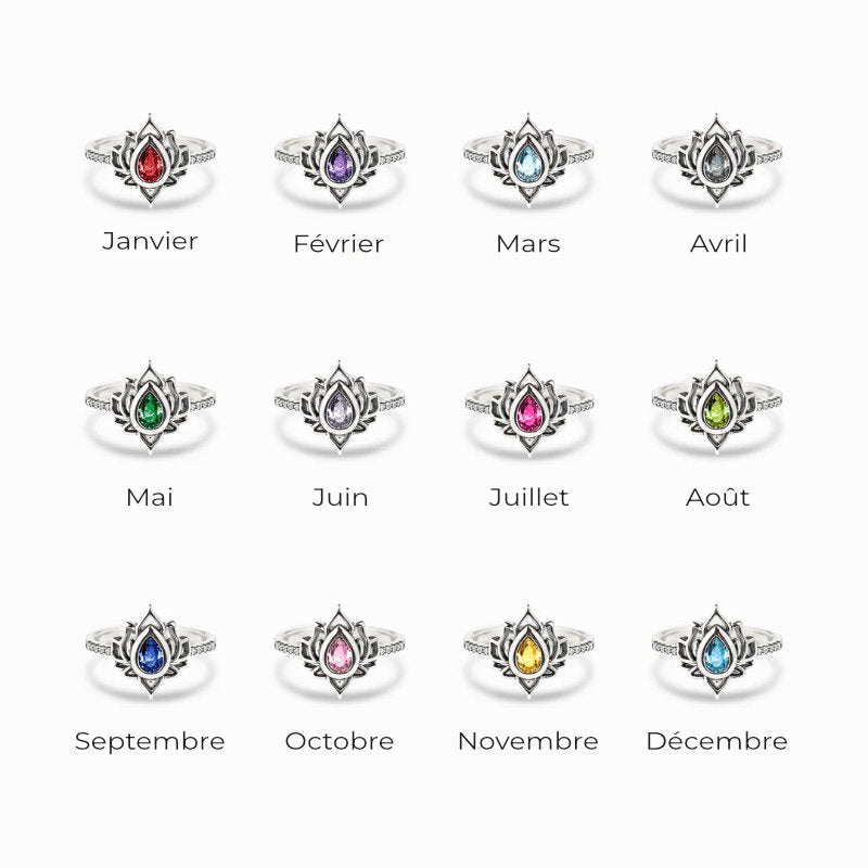 A ma Fille - Bague Lotus en argent 925