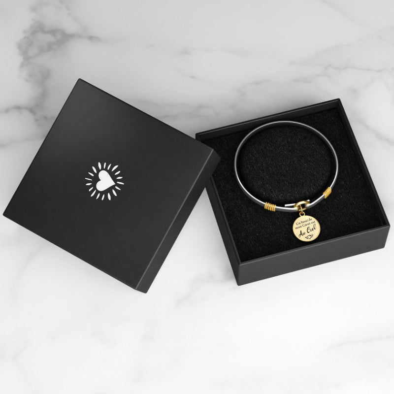Bracelet Médaillon - Un bout de mon cœur est au ciel