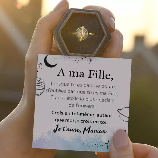 A ma Fille - Bague Planète Tournante - Bague Fidget Anti-anxiété