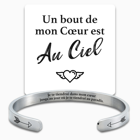 Je te tiendrai au paradis - Bracelet Message d'Amour