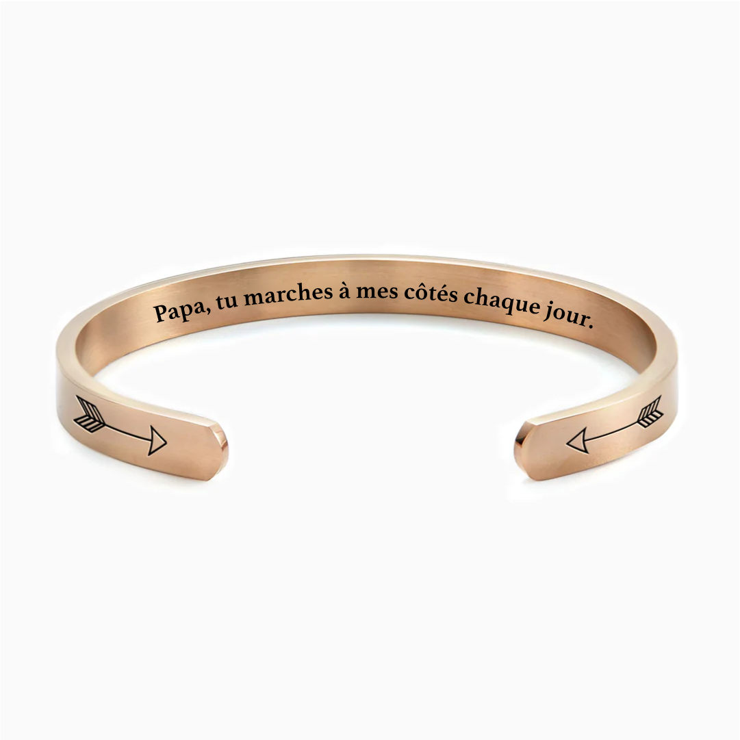 Papa mon ange - Bracelet Message d'Amour