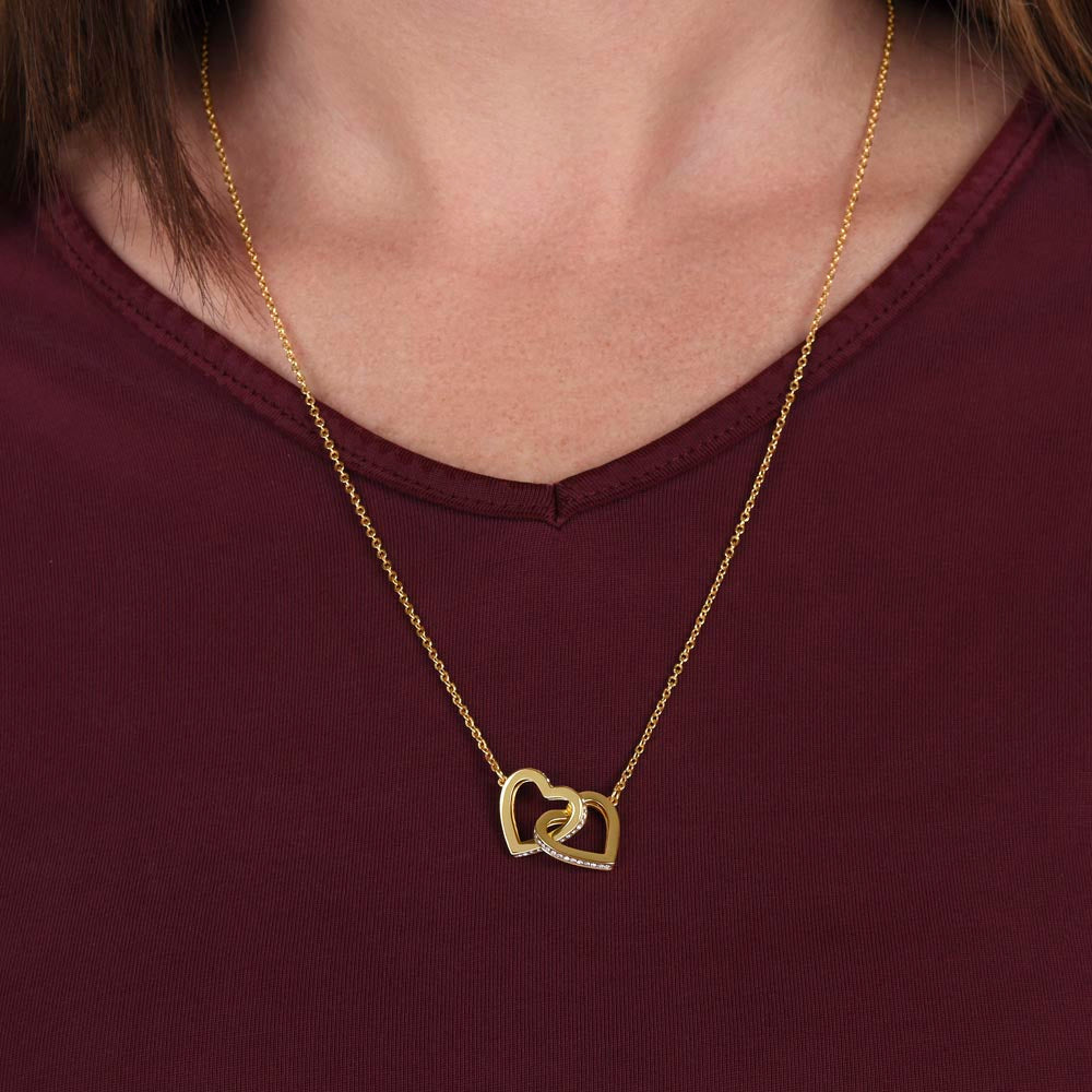 A la Femme de ma Vie - Collier Cœurs Enlacés