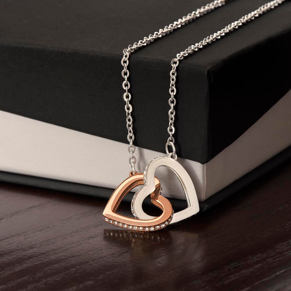 A la Femme de ma Vie - Collier Cœurs Enlacés