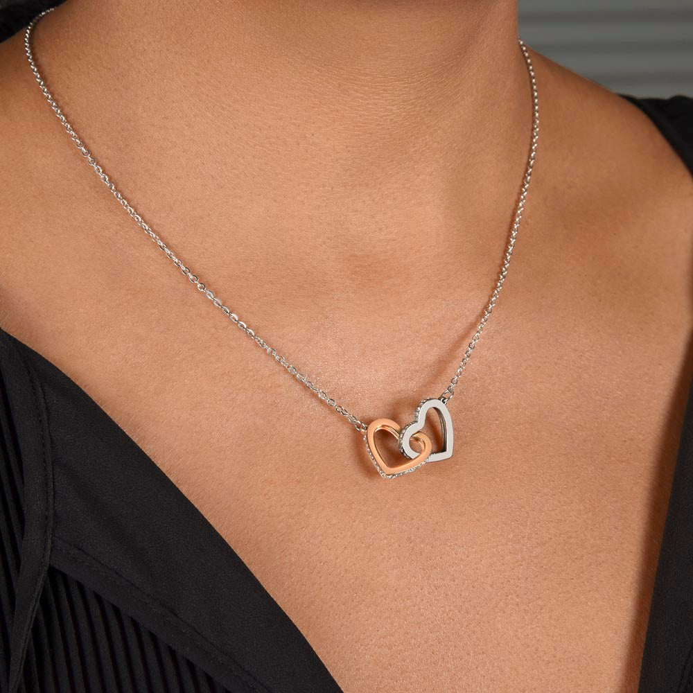 A la Femme de ma Vie - Collier Cœurs Enlacés