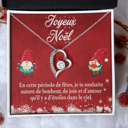 Collier Cœur - Joyeux Noël